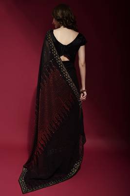 Georgette sequence work saree 4