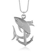 Memoir brass silver anchor dolphin pendant