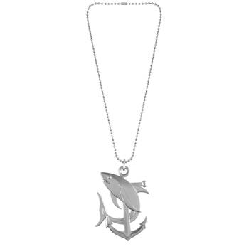 Memoir brass silver anchor dolphin pendant 2