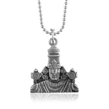Memoir brass antique silver tirupati balaj pendant 1