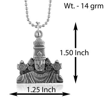 Memoir brass antique silver tirupati balaj pendant 2