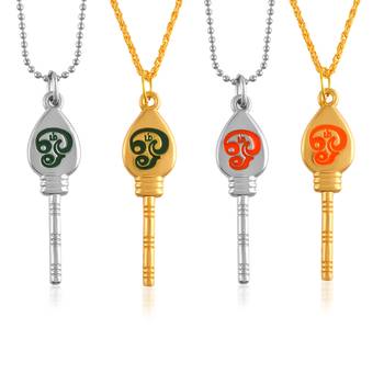 Memoir brass gold murugan vel pendant 5 pc combo 1