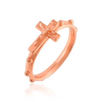 Dzine Trendz Brass Finger Ring Rose Gold 1