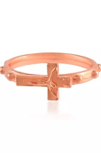 Dzine Trendz Brass Finger Ring Rose Gold