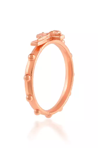 Dzine Trendz Brass Finger Ring Rose Gold
