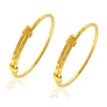 Memoir brass micron gold kids bangle kada set 2