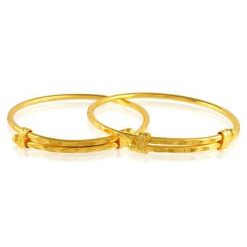 Memoir brass micron gold kids bangle kada set 3