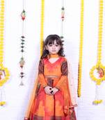 Multicolour bandhani anarkali Dress