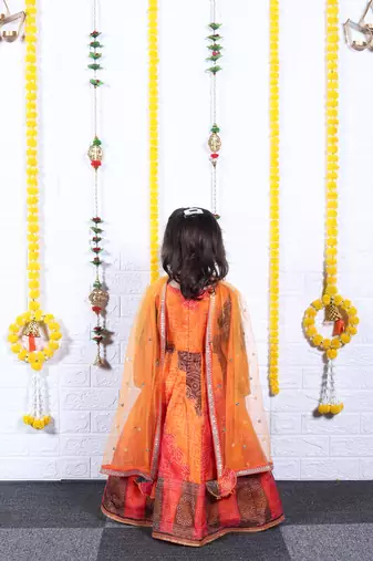 Multicolour bandhani anarkali Dress