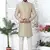 peach jaqurd silk sherwani