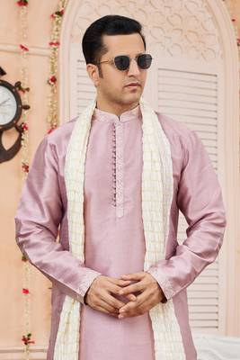 onion art banarsai silk kurta pajama with stole 4