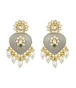 Grey gold plated earrings