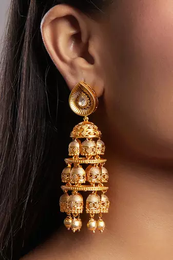 Gold gold plated earrings