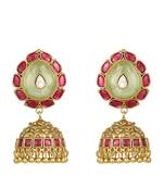 Turquoise gold plated earrings