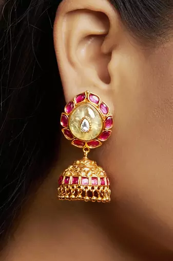 Turquoise gold plated earrings