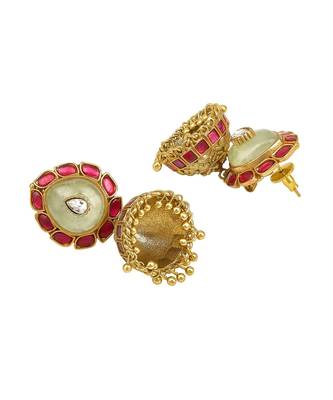 Turquoise gold plated earrings 3