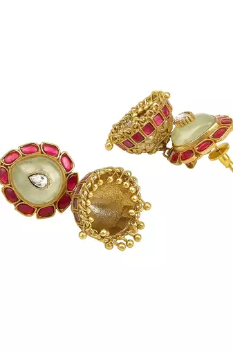 Turquoise gold plated earrings