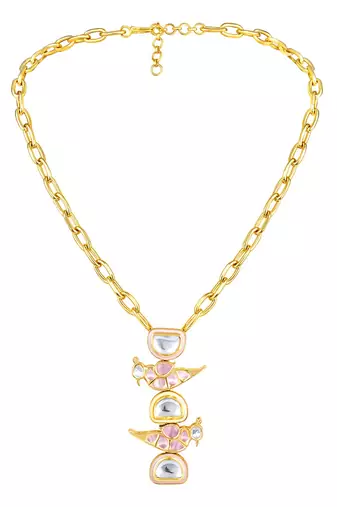 Pink gold plated necklaces