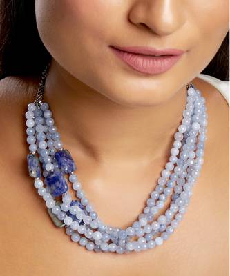 Blue gold plated necklaces 1