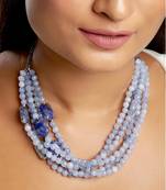 Blue gold plated necklaces