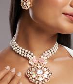 Beige gold plated necklace-sets