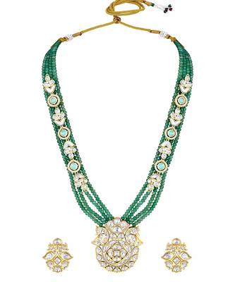Green gold plated necklace-sets 2