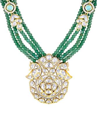 Green gold plated necklace-sets 3