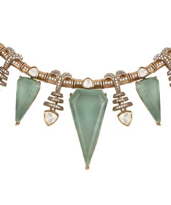 Turquoise gold plated necklace-sets 1