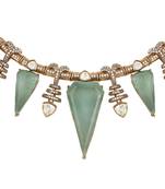 Turquoise gold plated necklace-sets