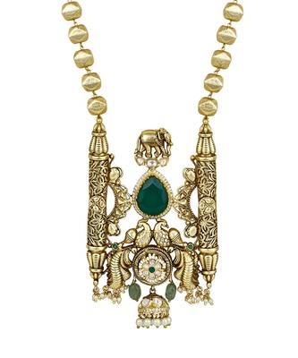 Green gold plated necklace-sets 2