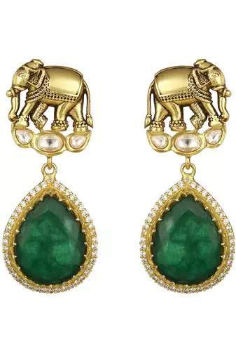 Green gold plated necklace-sets