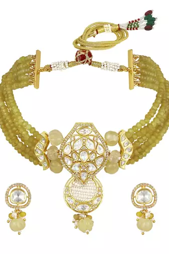 Yellow gold plated necklace-sets