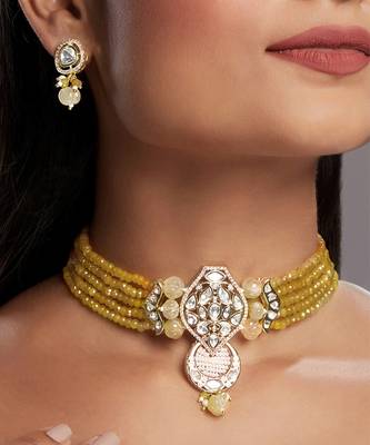 Yellow gold plated necklace-sets 3