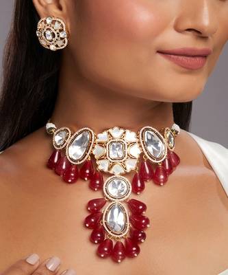 Red gold plated necklace-sets 2