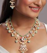 Multicolor gold plated necklace-sets