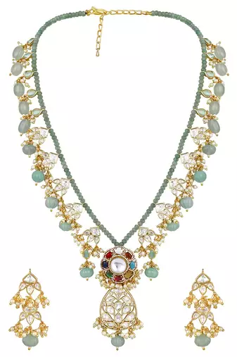 Multicolor gold plated necklace-sets