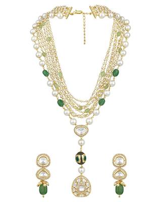 Beige gold plated necklace-sets 1