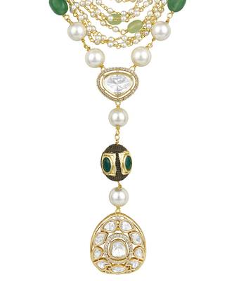 Beige gold plated necklace-sets 3