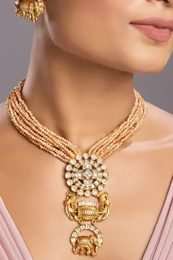 Gold gold plated necklace-sets