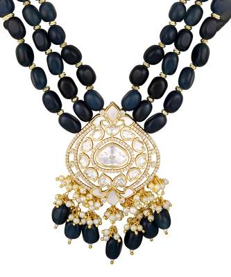 Blue gold plated necklace-sets 4