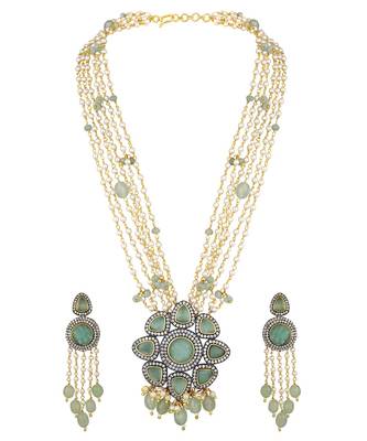 Turquoise gold plated necklace-sets 1