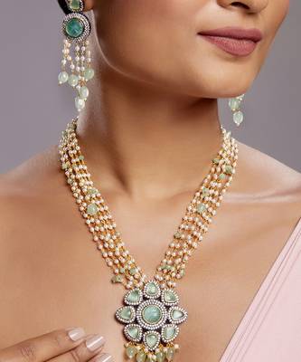 Turquoise gold plated necklace-sets 2