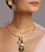 Multicolor gold plated necklace-sets