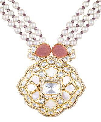 Beige gold plated necklace-sets 4