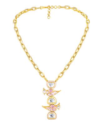 Pink gold plated necklaces 3