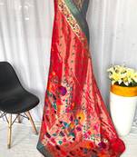 Pink Paithani Silk Weaving Design Saree