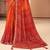 Orange maroon bandhani chiffon traditional dual shaded saree with blouse