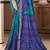 Blue bandhani chiffon traditional dual shaded saree with blouse