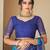 Blue bandhani chiffon traditional dual shaded saree with blouse