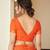 Orange bandhani chiffon traditional dual shaded saree with blouse